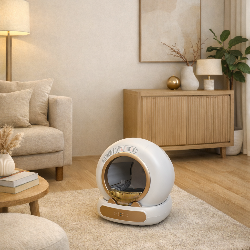 PRÉCOMMANDE - Litière Autonettoyante Premium - Anti-Odeur, ultra silencieuse & Contôle à distance - Felinky™